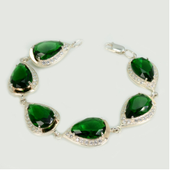 Браслет из серебра с золотом