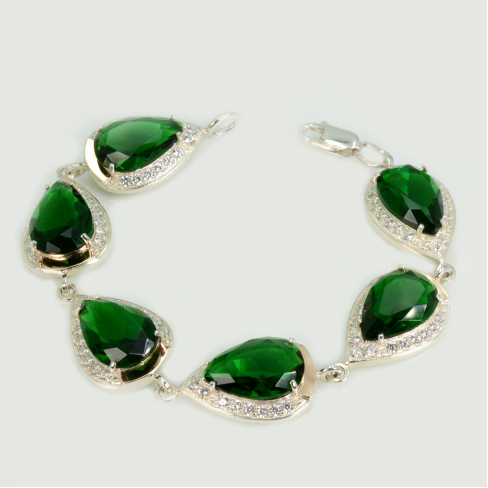 Браслет из серебра с золотом