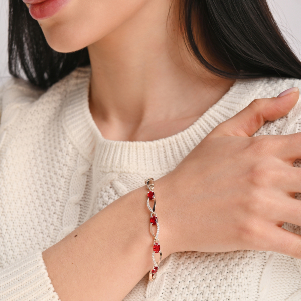 Браслет срібний з золотом (бр26)