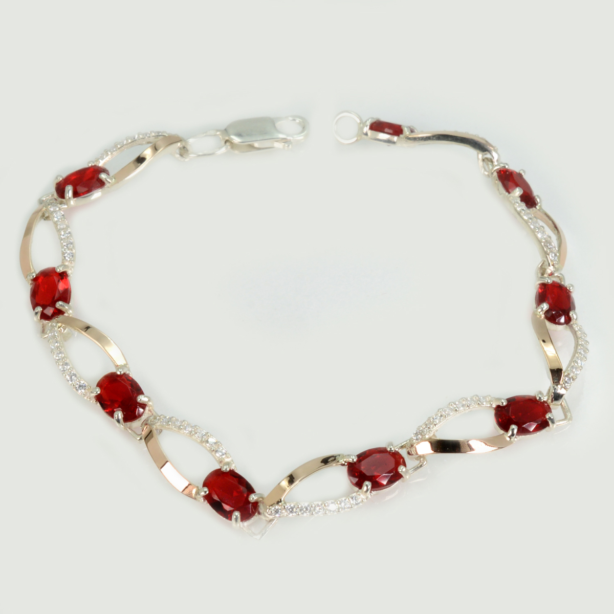 Браслет из серебра с золотом (бр26)