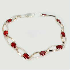 Браслет из серебра с золотом