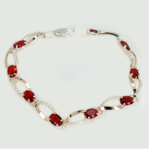 Браслет из серебра с золотом