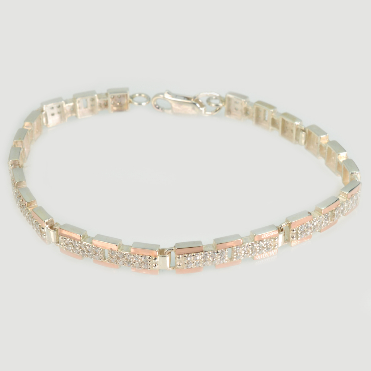 Браслет из серебра с золотом (бр27)