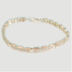 Браслет из серебра с золотом