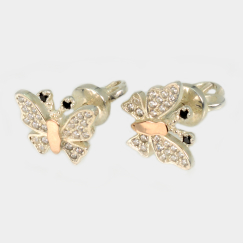 Серьги-гвоздики бабочки