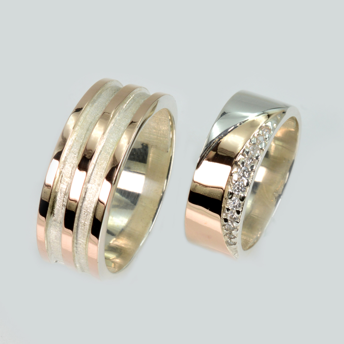 Пара обручальных колец из серебра (Обр1314)