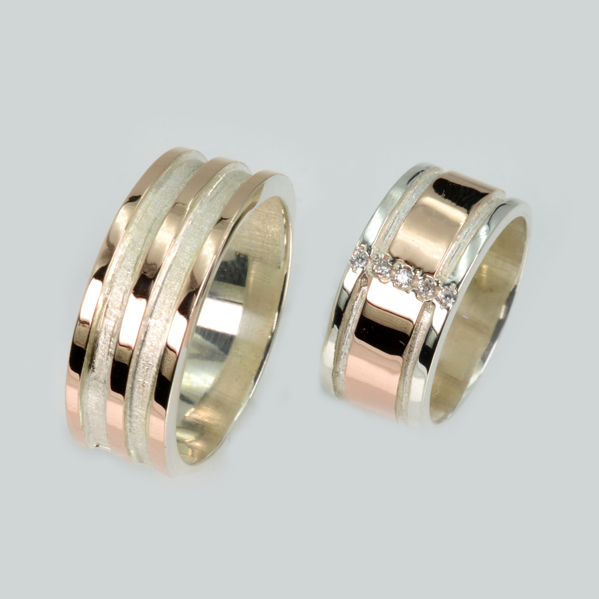 Пара серебряных обручальных колец (Обр1316)