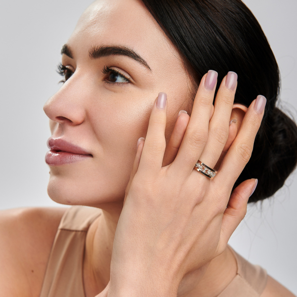 Обручальное кольцо из серебра (Обр26)