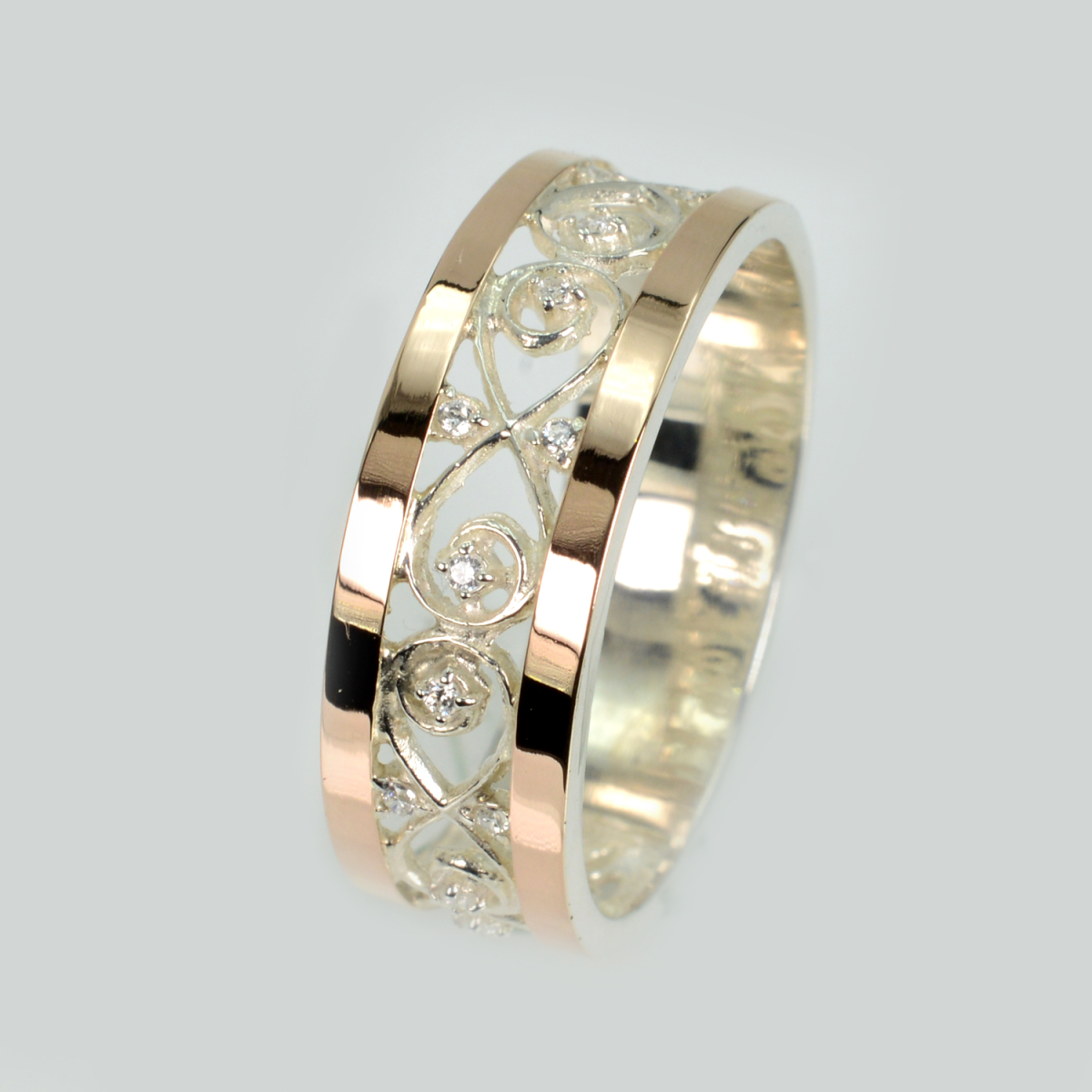 Обручальное кольцо из серебра (Обр26)