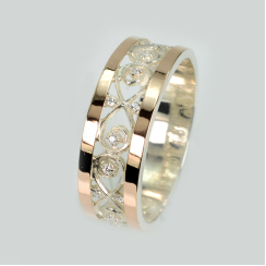 Обручка срібна