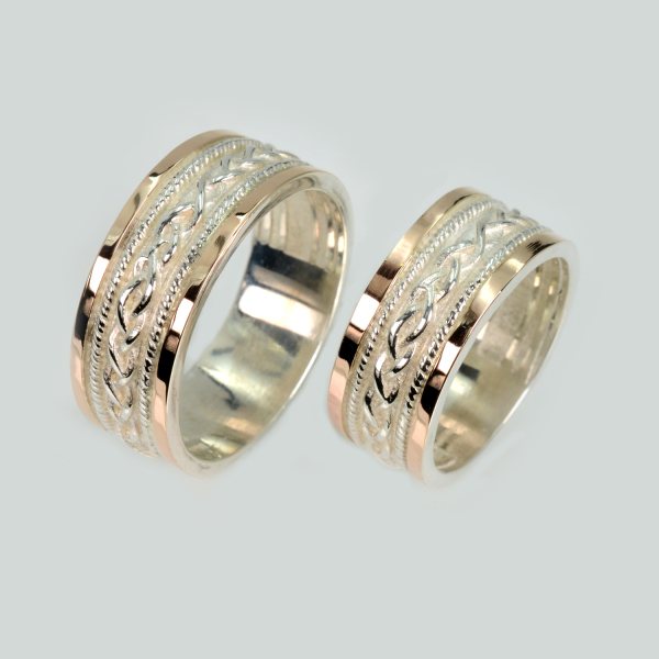 Обручальное кольцо из серебра (Обр43)