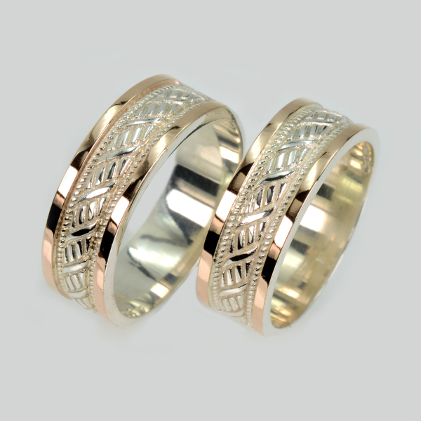 Серебряное обручальное кольцо (Обр49)