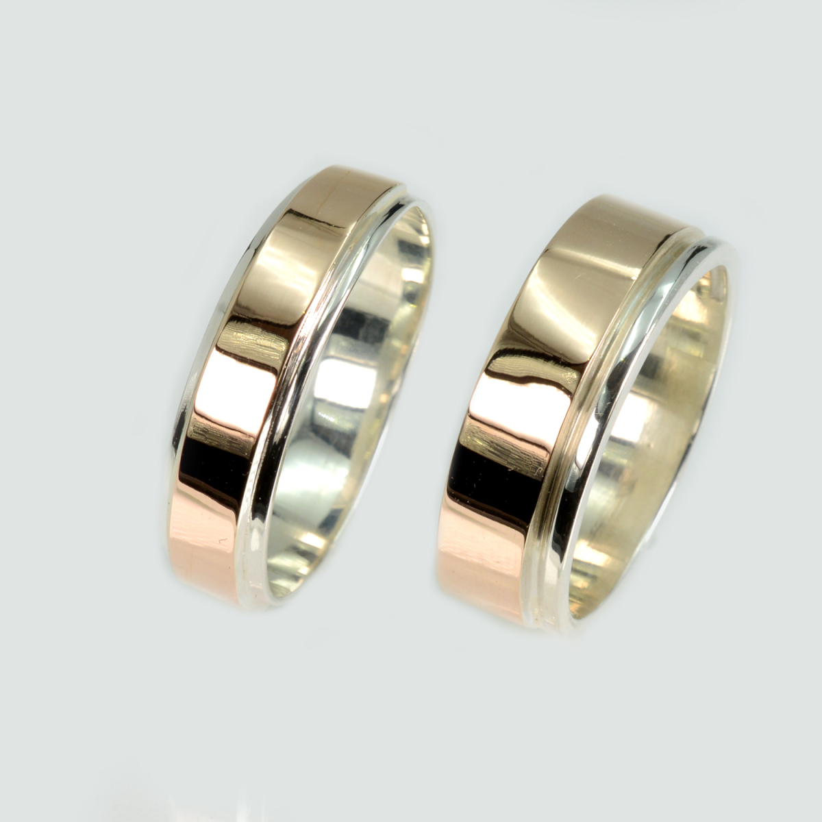 Пара серебряных обручальных колец (Обр5Обр10)