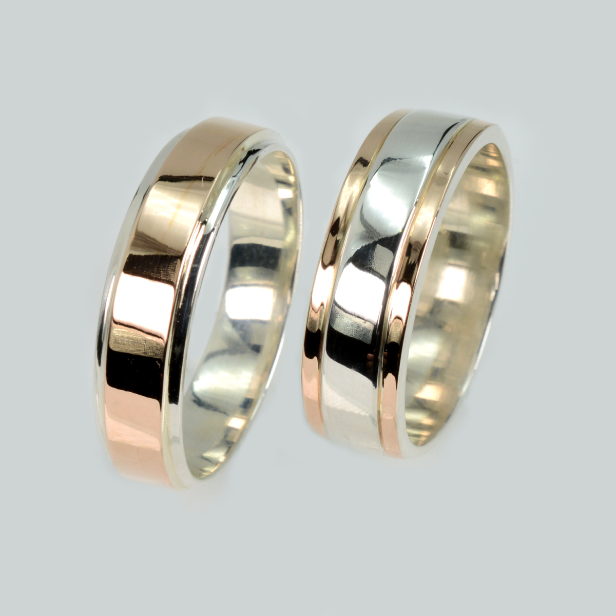 Пара обручальных колец из серебра (Обр5Обр6)