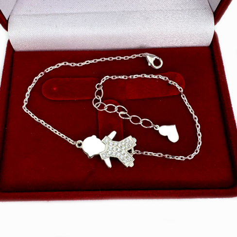 Серебряный браслет для мамы "мальчик"