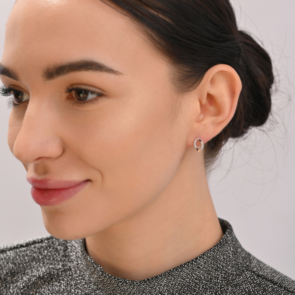 Серьги-гвоздики из серебра (вк11)