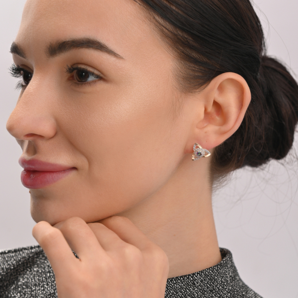 Серьги гвоздики из серебра (Вк14)