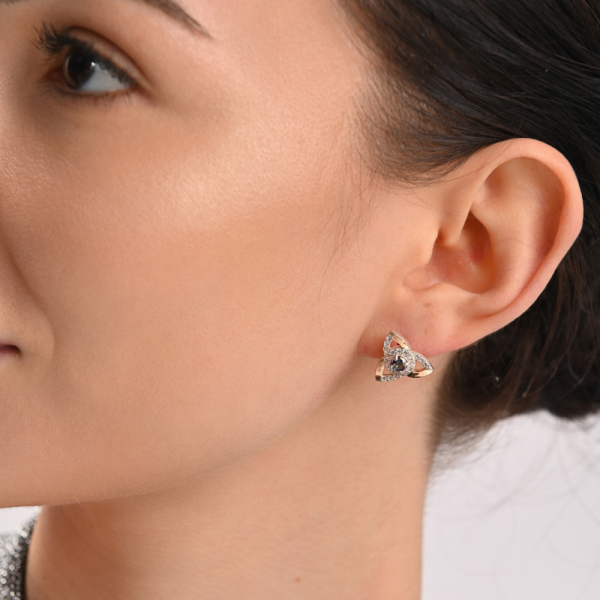 Серьги гвоздики из серебра (Вк14)