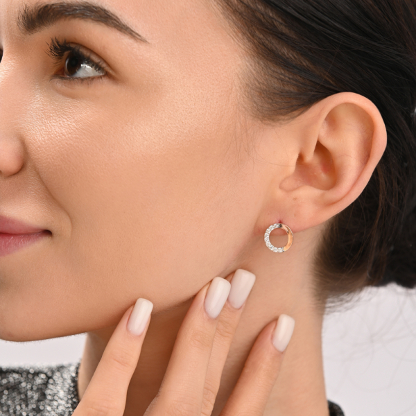 Серебряные сережки-гвоздики (вк17)