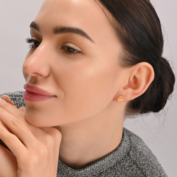 Серебряные серьги-гвоздики (вк19)