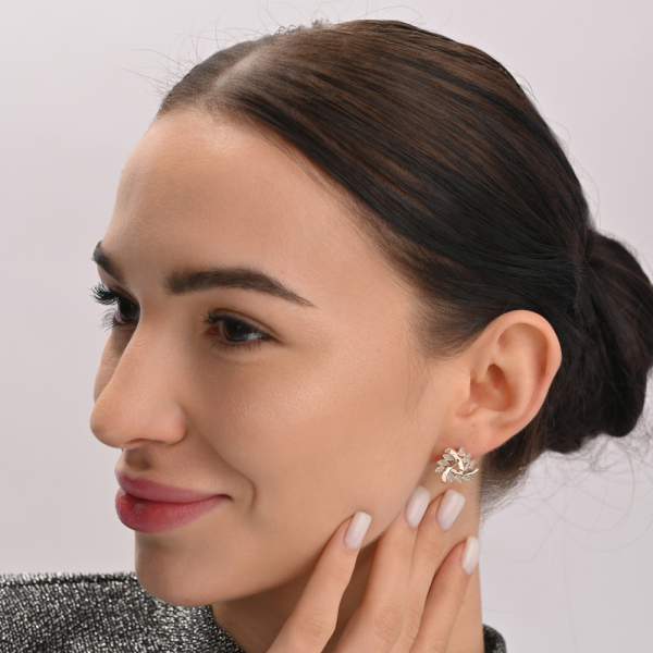 Серьги-гвоздики из серебра (Вк-24)