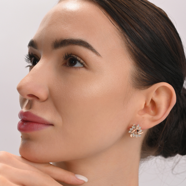 Серьги-гвоздики из серебра (Вк-24)