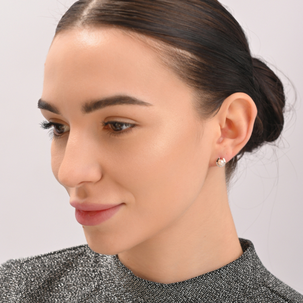 Серьги гвоздики с жемчугом (Вк-8)