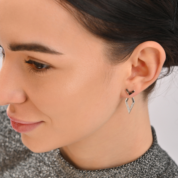 Серебряные серьги-гвоздики (Вк9)