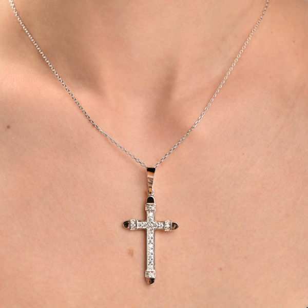 Чоловічий хрест із срібла (к-5)