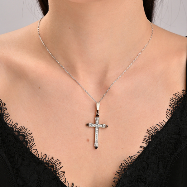 Чоловічий хрест із срібла (к-5)