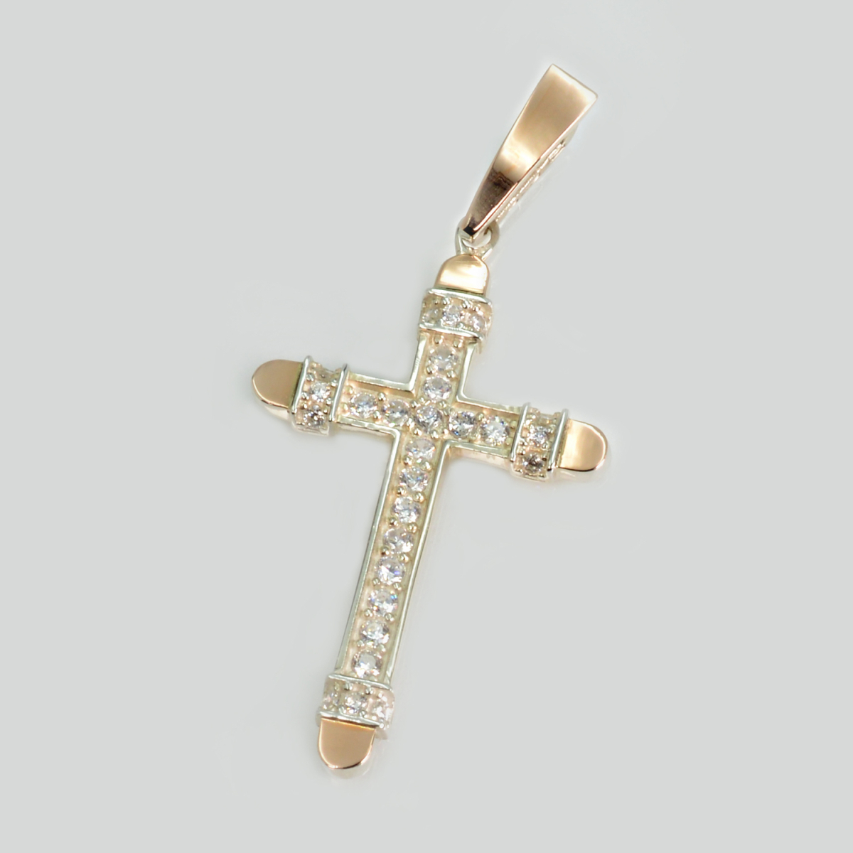 Мужской крест из серебра (к-5)