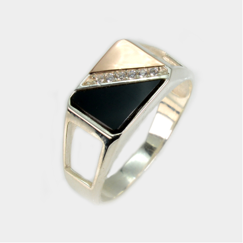 Срібна печатка з оніксом