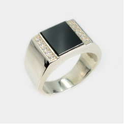 Серебряная мужская печатка