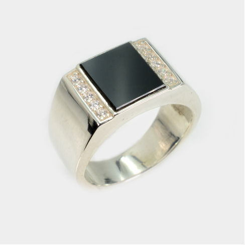 Серебряная мужская печатка