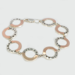 Браслет из серебра с золотом