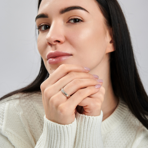 Обручальное кольцо с золотыми пластинами (Обр51)